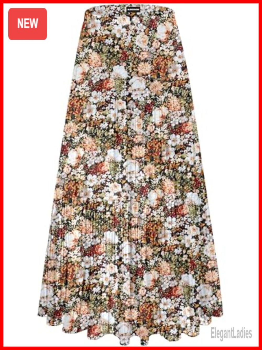 Chiffon Maxi Skirt High Waist Pleated A-Line Flowy Boho Long Skirt